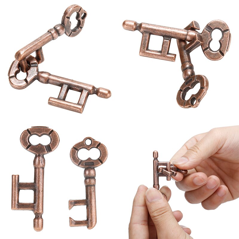 Alloy Key Ring Puzzle Game