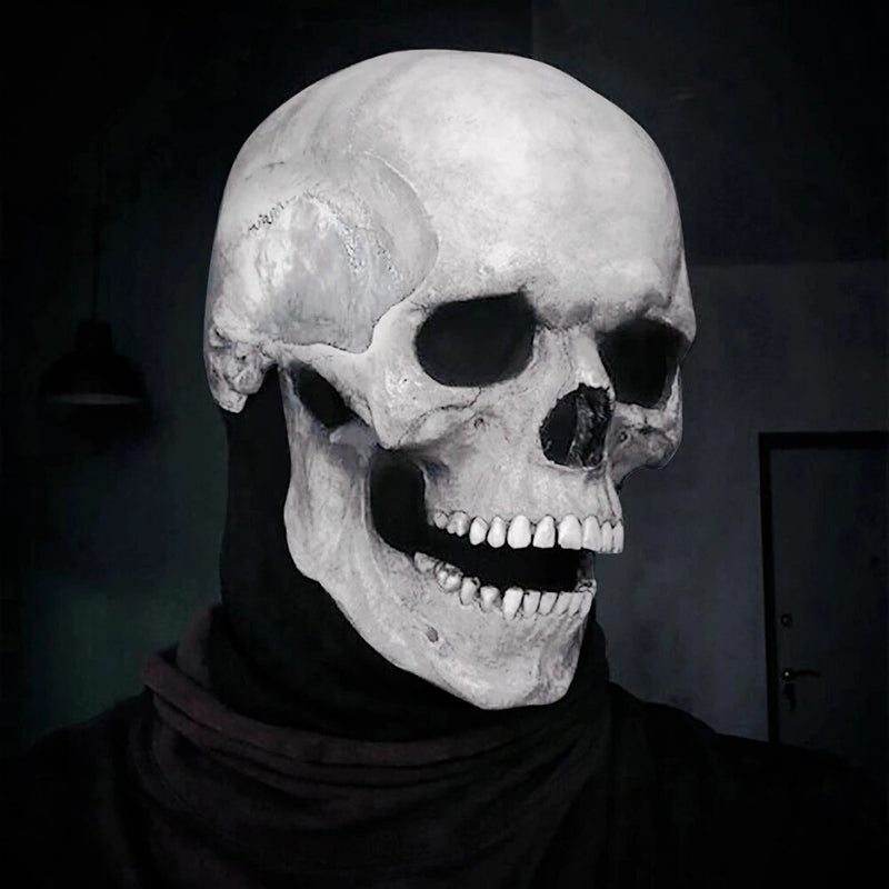 Halloween Mask Movable Jaw Full Head Skull Mask