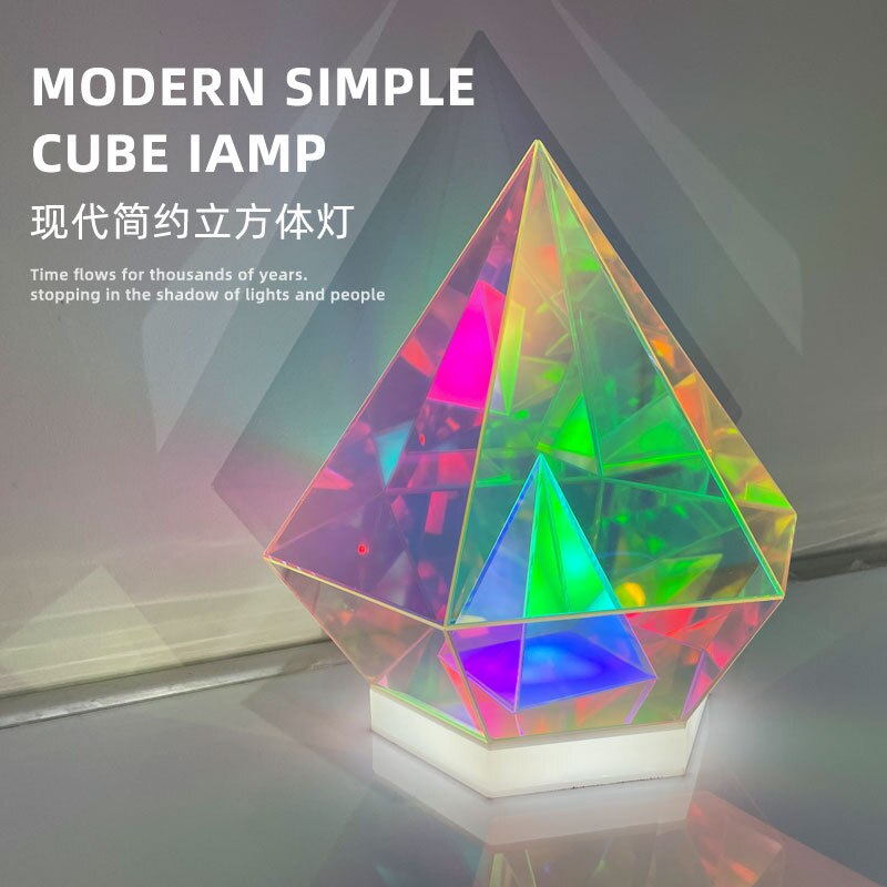 RGB 3D Cube Acrylic Night Lamp