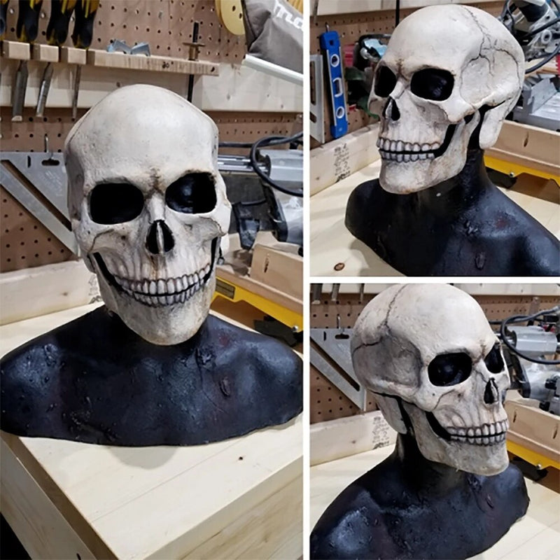 Halloween Mask Movable Jaw Full Head Skull Mask