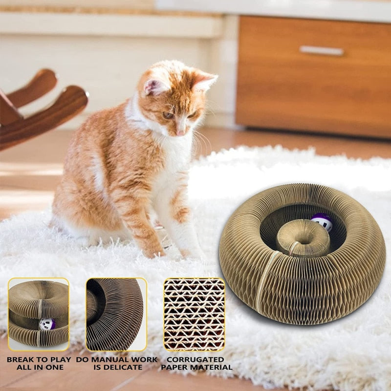 Magic Organ Cat Scratch Board Cat Toy with Bell Cat Grinding Claw