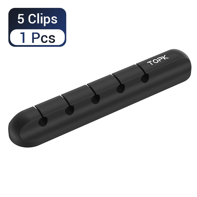 USB Cable Winder Desktop Tidy Management Clips