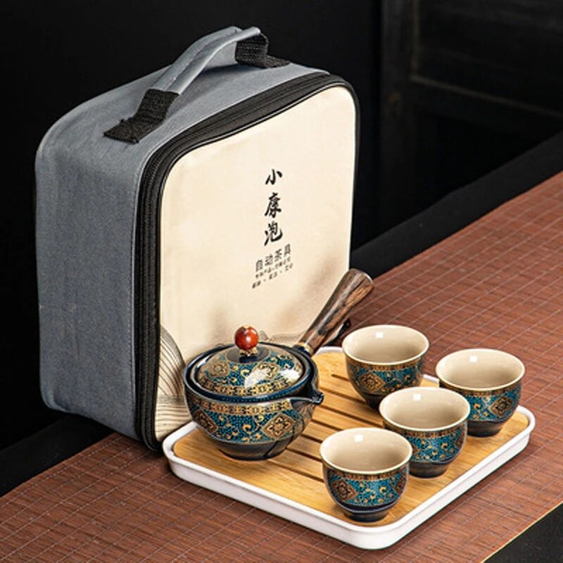 Portable Flower Exquisite Chinese Gongfu Kung Fu Tea Set