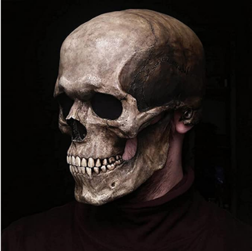 Halloween Mask Movable Jaw Full Head Skull Mask