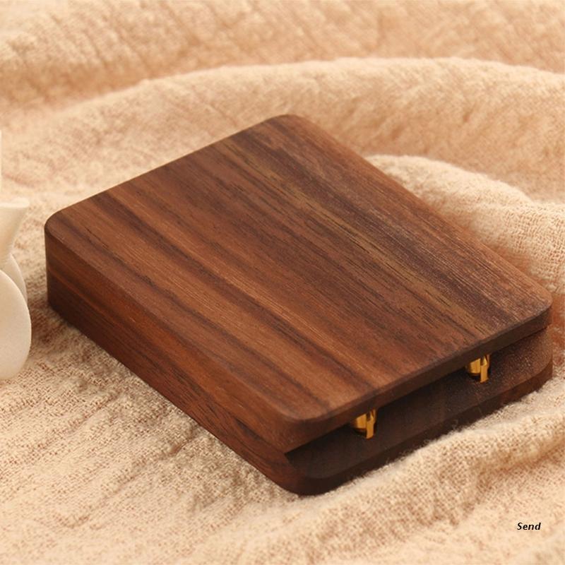 Rotating Wooden Ring Box for Proposal and Wedding Ceremony