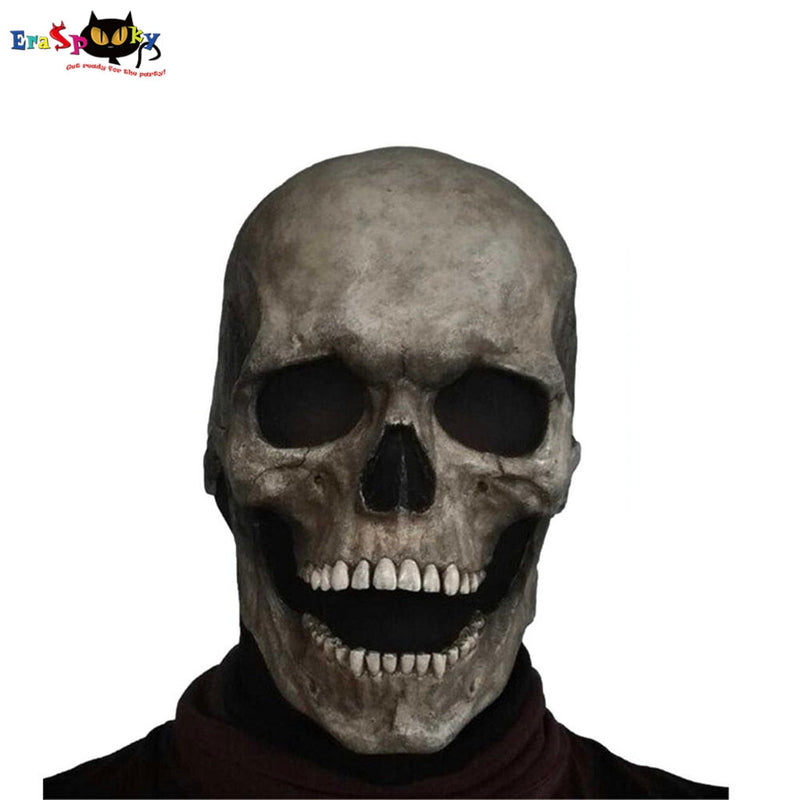 Halloween Mask Movable Jaw Full Head Skull Mask