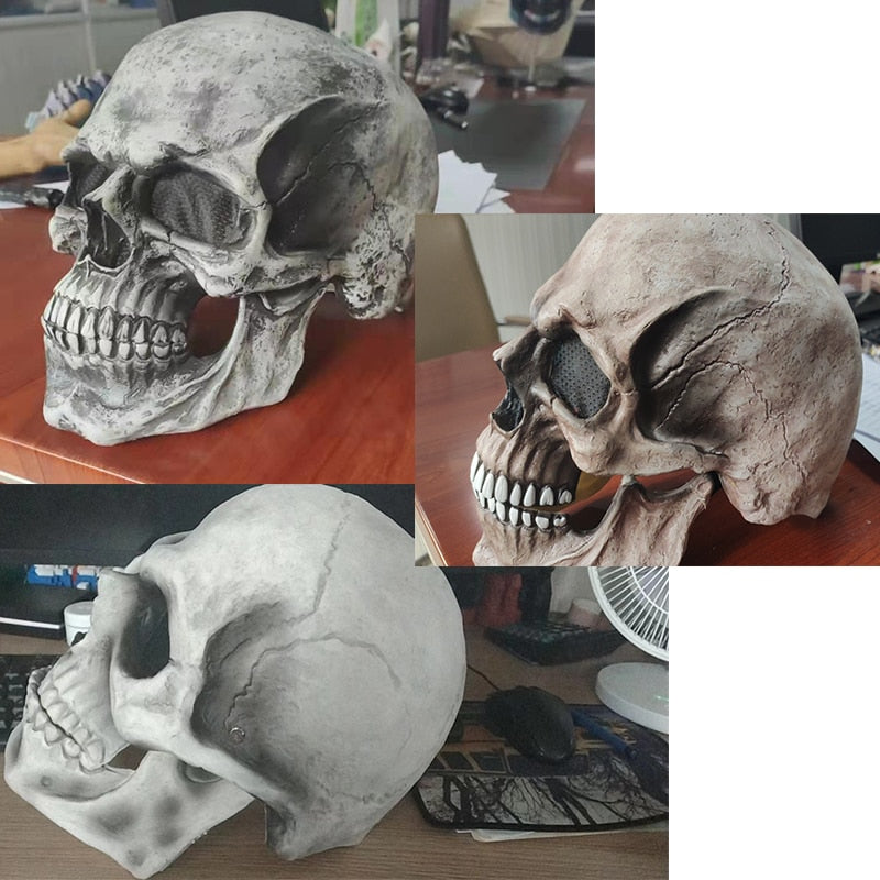 Halloween Mask Movable Jaw Full Head Skull Mask