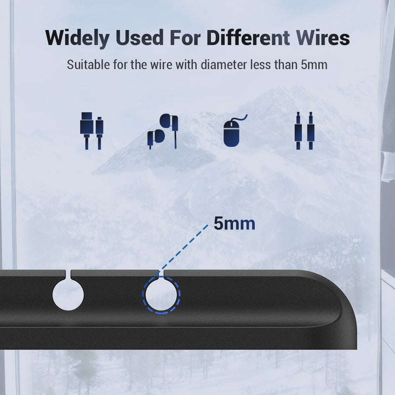 USB Cable Winder Desktop Tidy Management Clips