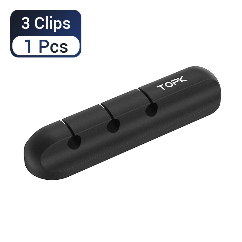 USB Cable Winder Desktop Tidy Management Clips