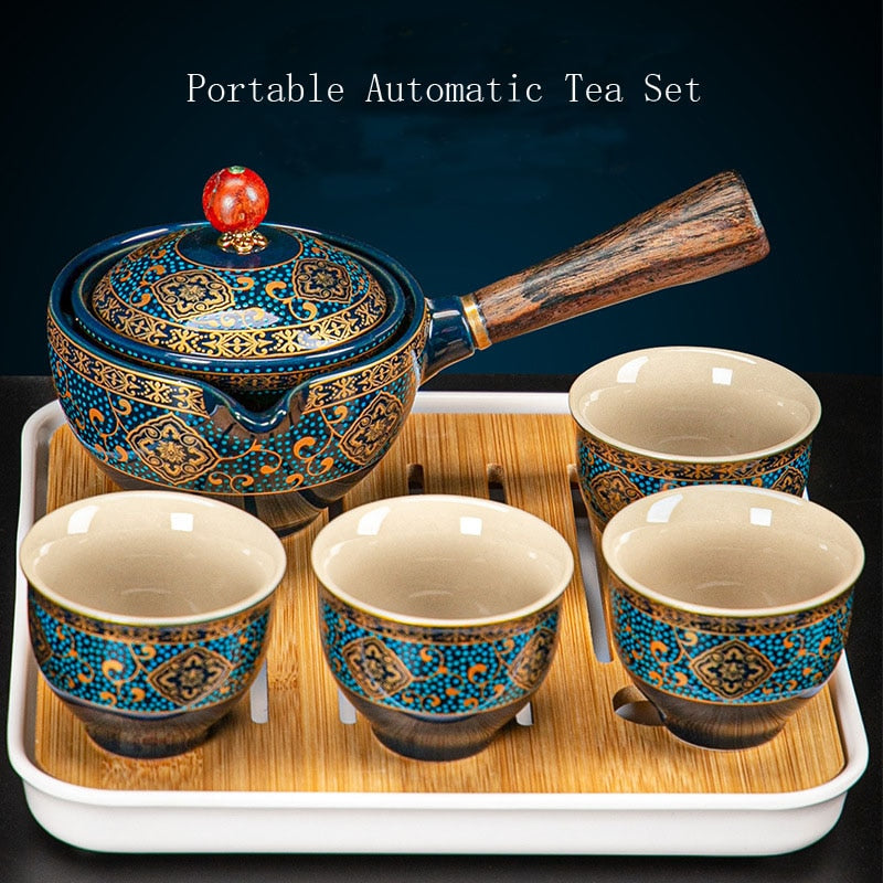 Portable Flower Exquisite Chinese Gongfu Kung Fu Tea Set