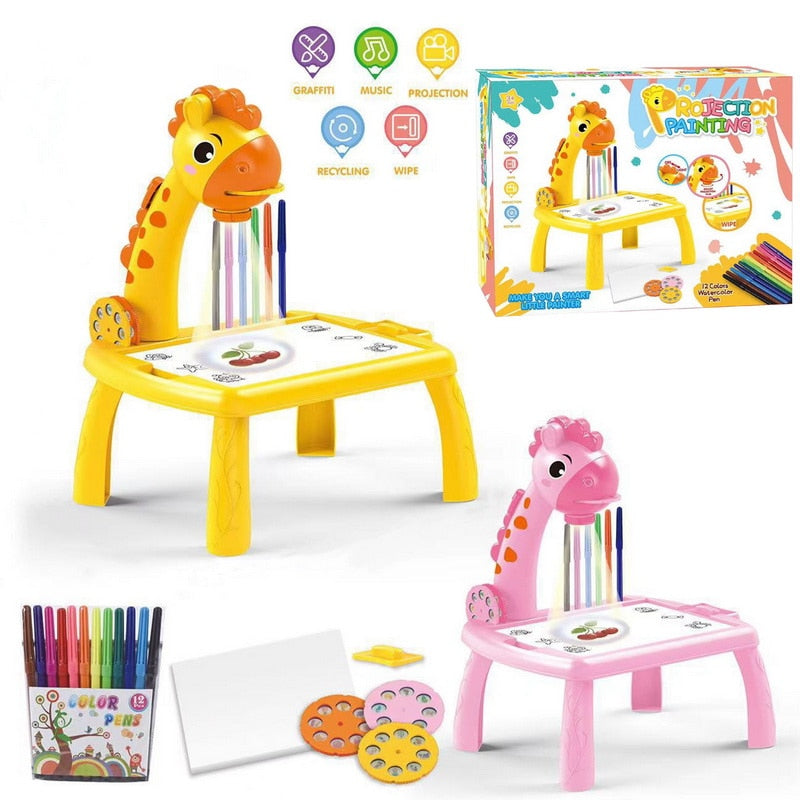 Children LED Projector Art Painting Table Toy