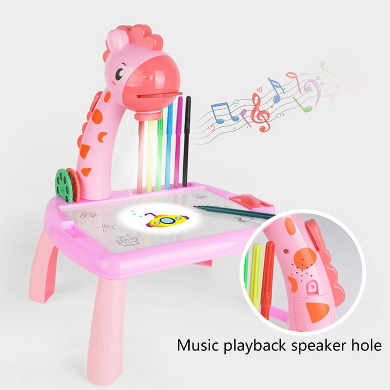 Children LED Projector Art Painting Table Toy