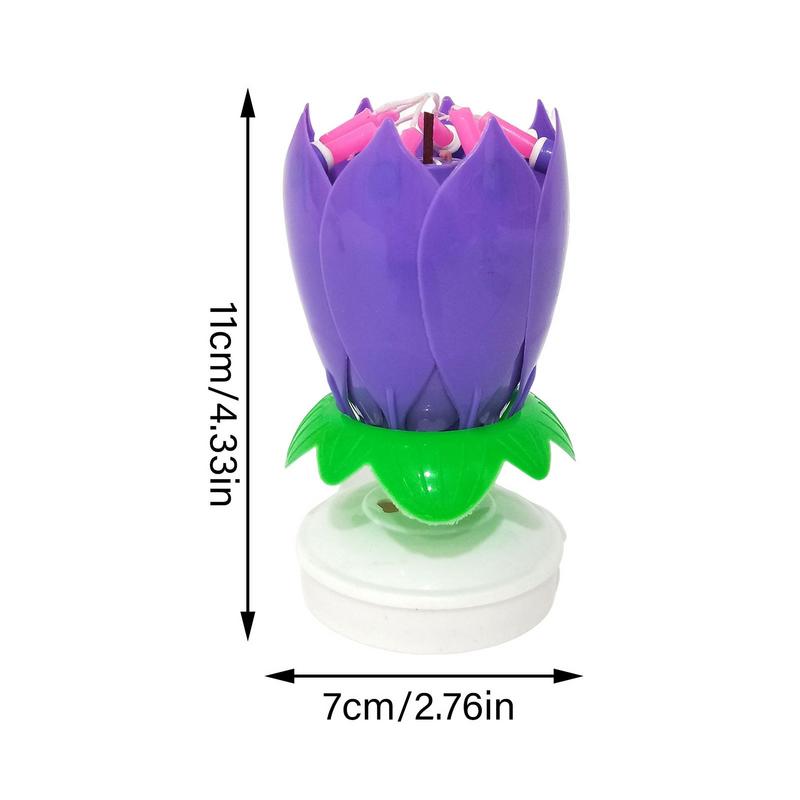 Flower Rotating Happy Birthday Candle