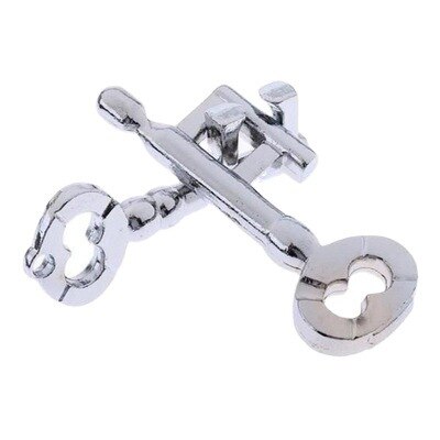 Alloy Key Ring Puzzle Game