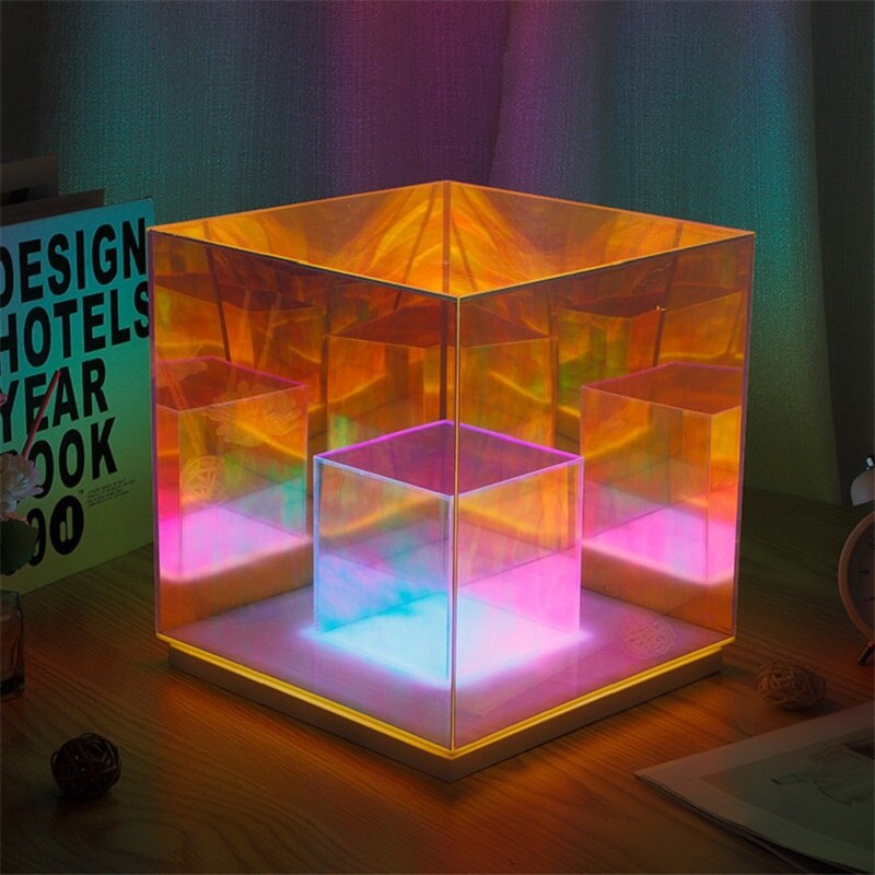 RGB 3D Cube Acrylic Night Lamp