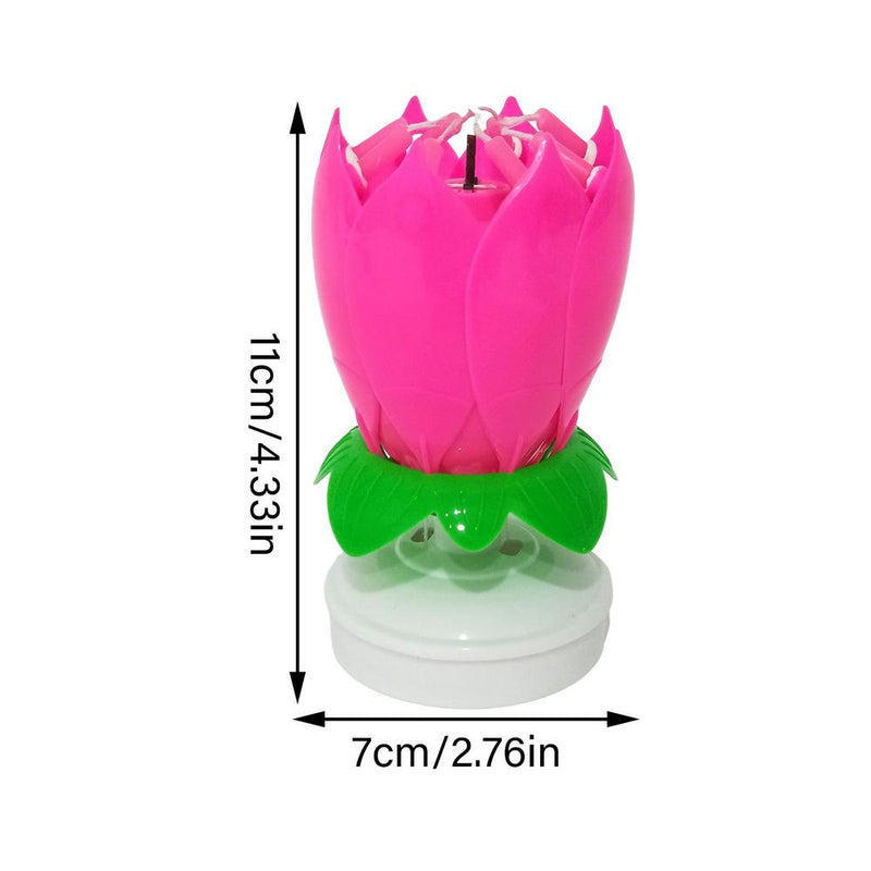 Flower Rotating Happy Birthday Candle