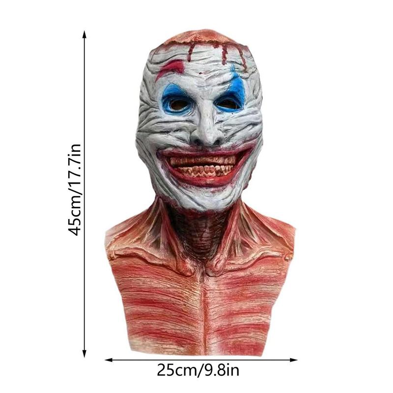 Bloody Skull Head Halloween Double-Layer Ripped Mask