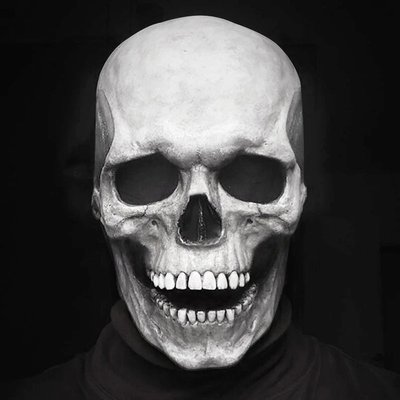 Halloween Mask Movable Jaw Full Head Skull Mask