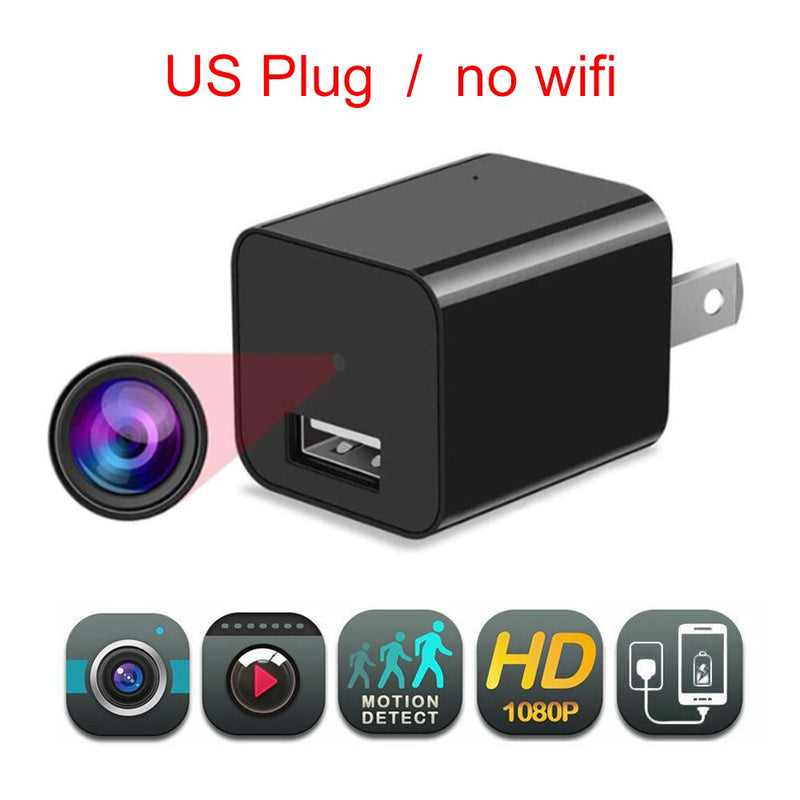 1080P Wifi Mini Camera US/EU Plug Power Wall Charger