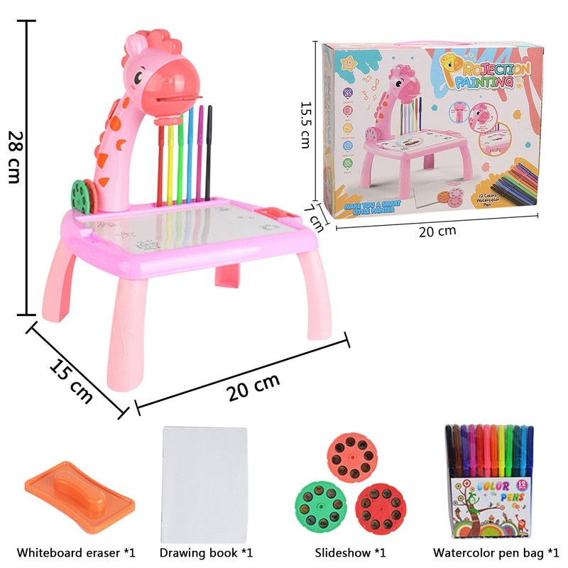 Children LED Projector Art Painting Table Toy