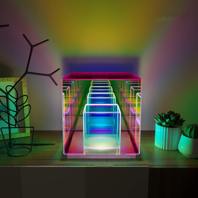 RGB 3D Cube Acrylic Night Lamp