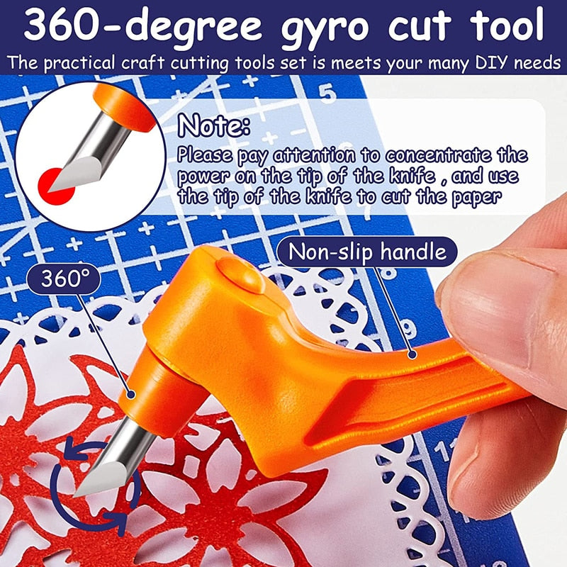 360-Degree Rotating Carbon Steel Replacement Blade Cutting Mat DIY Paper