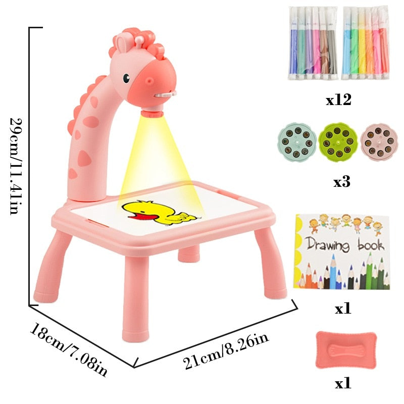 Children LED Projector Art Painting Table Toy