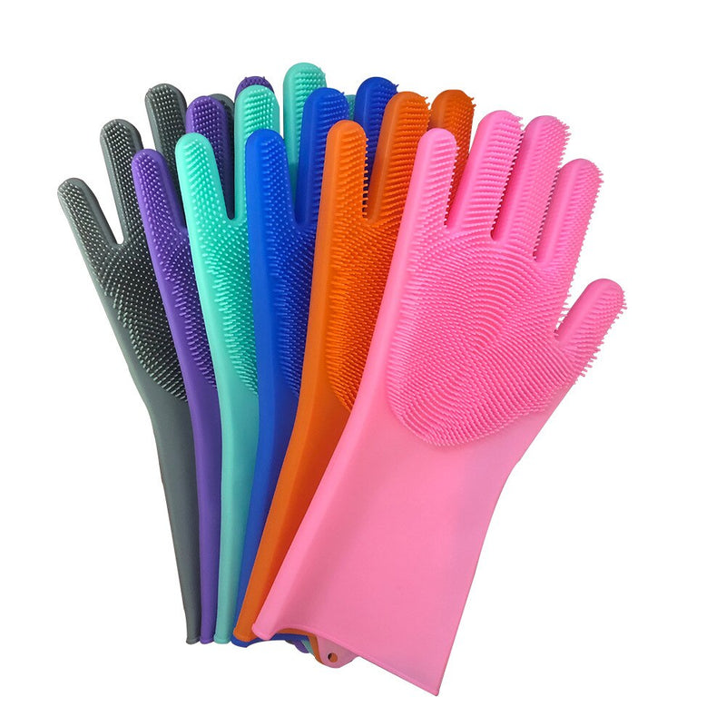 2pcs Silicone Cleaning Gloves