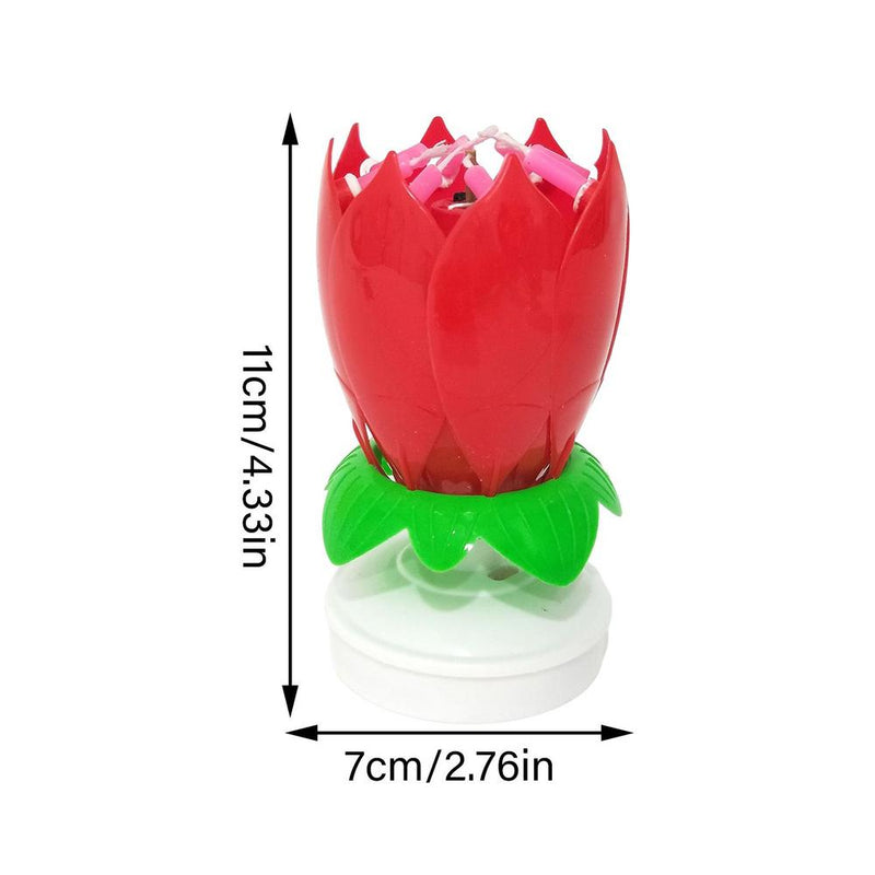 Flower Rotating Happy Birthday Candle