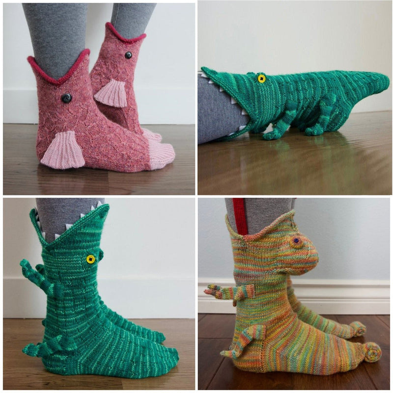 Crocodile Shark Chameleon Socks