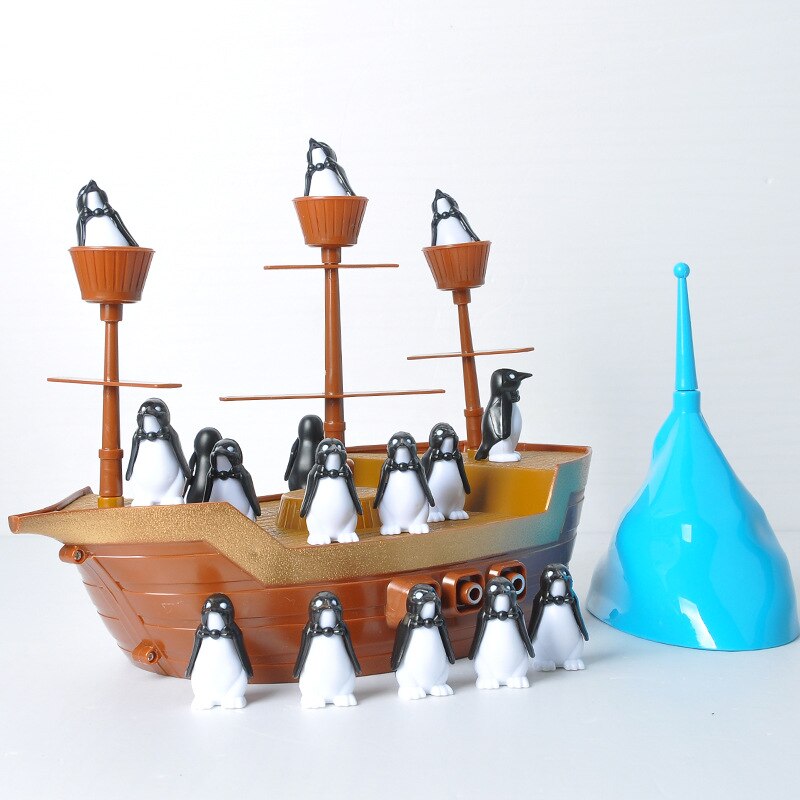 Creative Pirate Boat Penguins Balancing Game