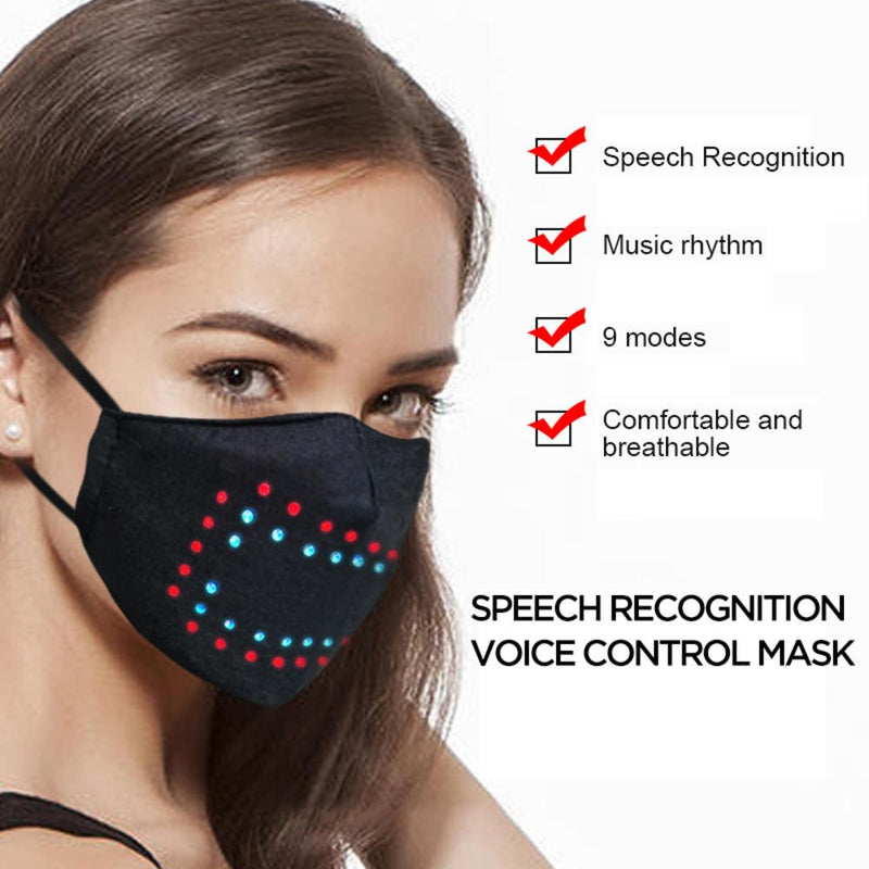 Led Voice-activated Luminous Mouth Mask